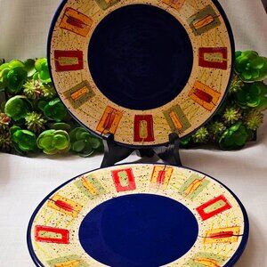 Set 2 Pfaltzgraff Sedona stoneware 9" salad / dinner Plate